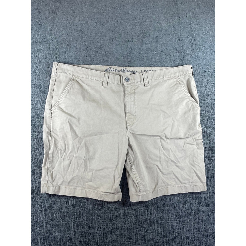 Eddie Bauer Mens Legend Wash Slim Fit Chino Shorts Khaki Tan Size 44